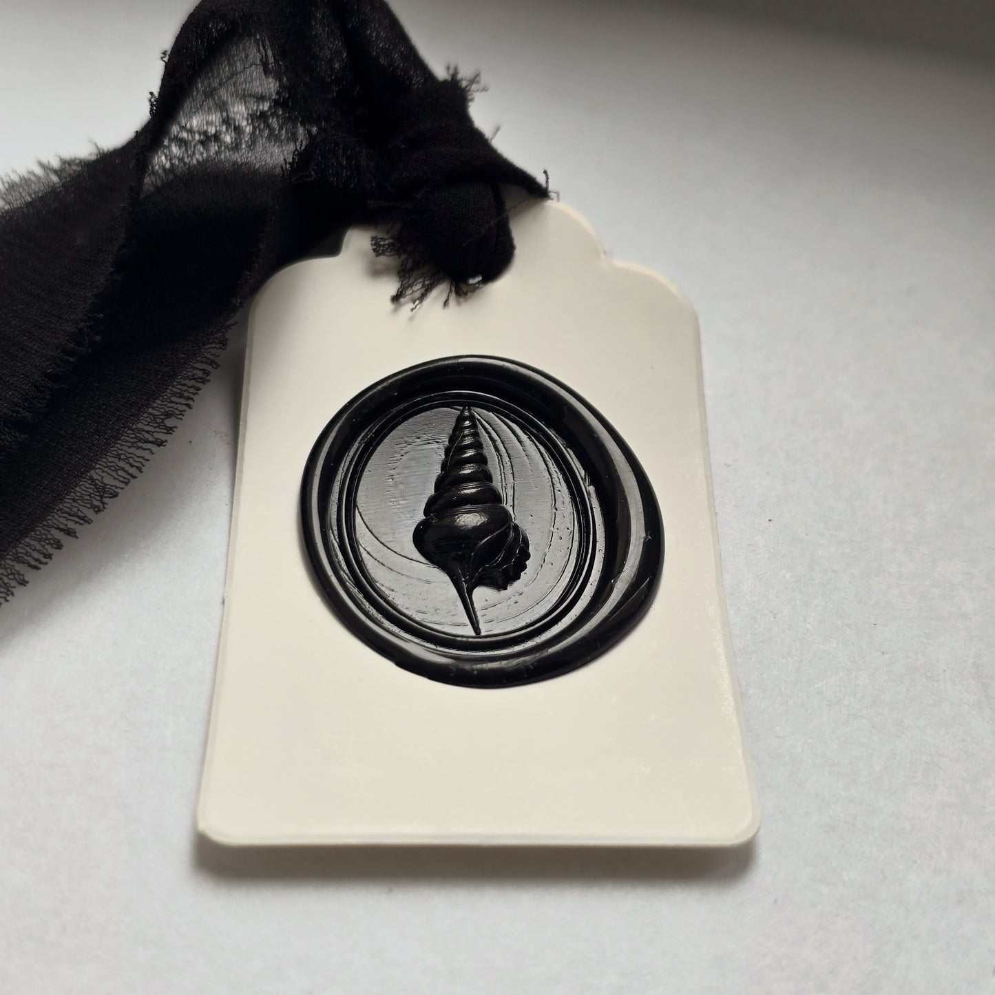 ÉTIQUETTE CADEAU sceau de cire noir
