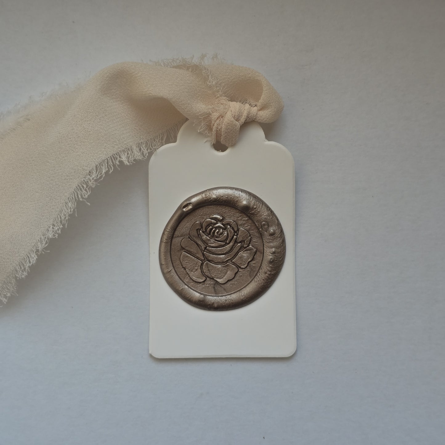 ÉTIQUETTE CADEAU sceau de cire champagne