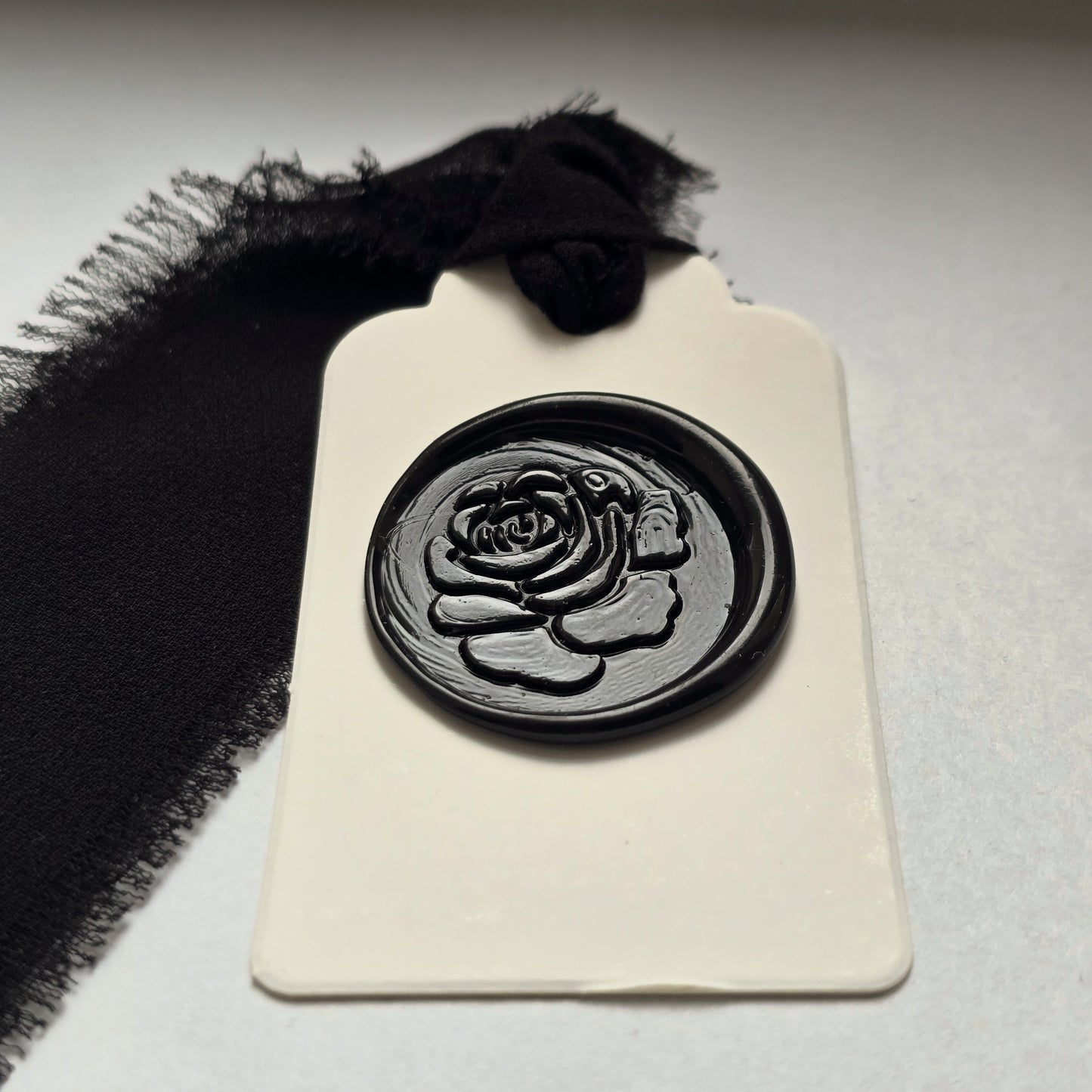 ÉTIQUETTE CADEAU sceau de cire noir