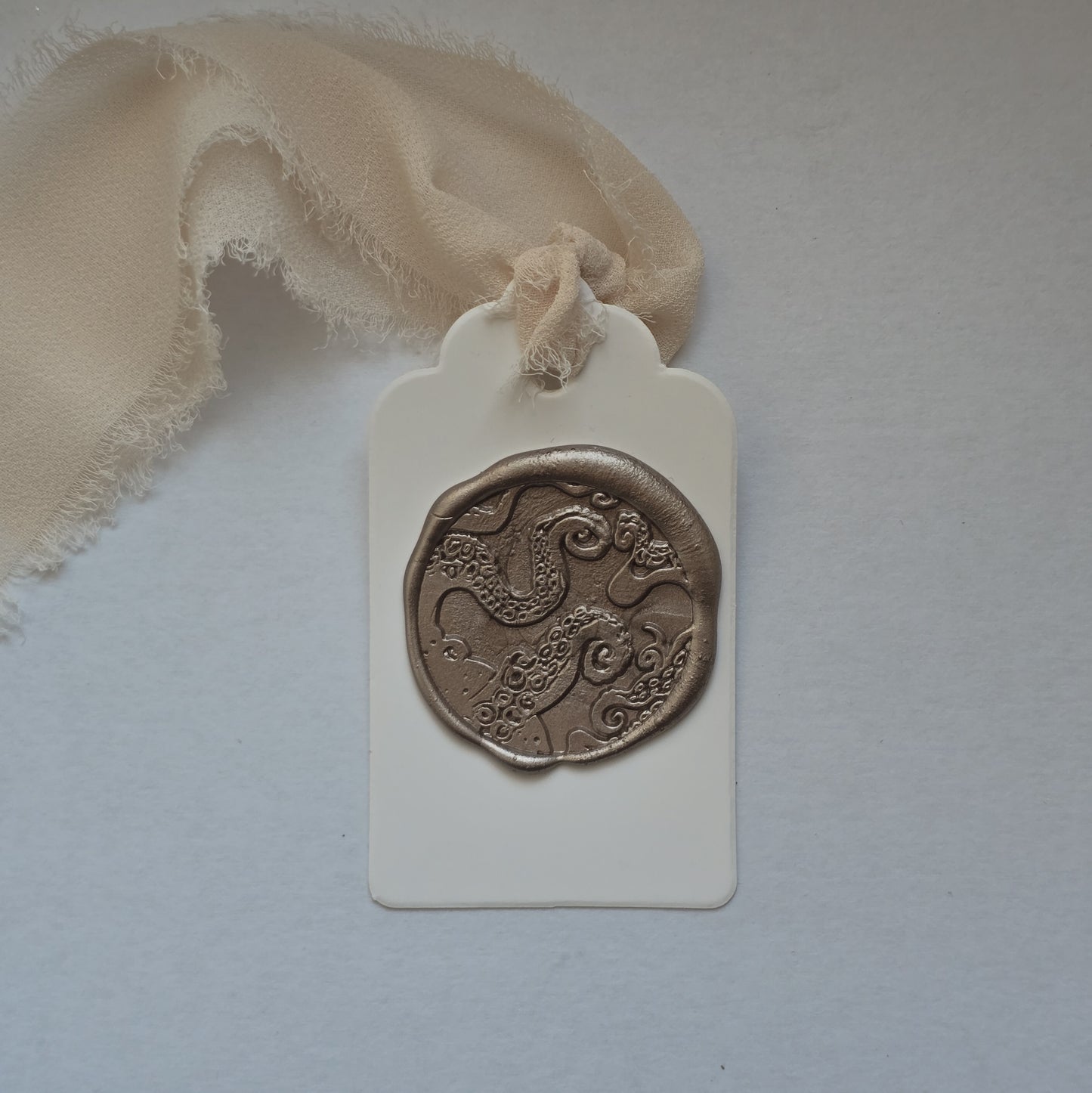 ÉTIQUETTE CADEAU sceau de cire champagne